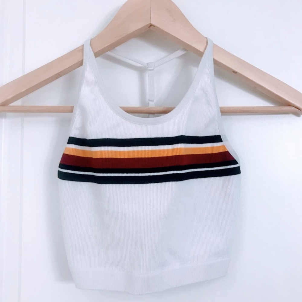 Colsie Ribbed Crop Tank, S